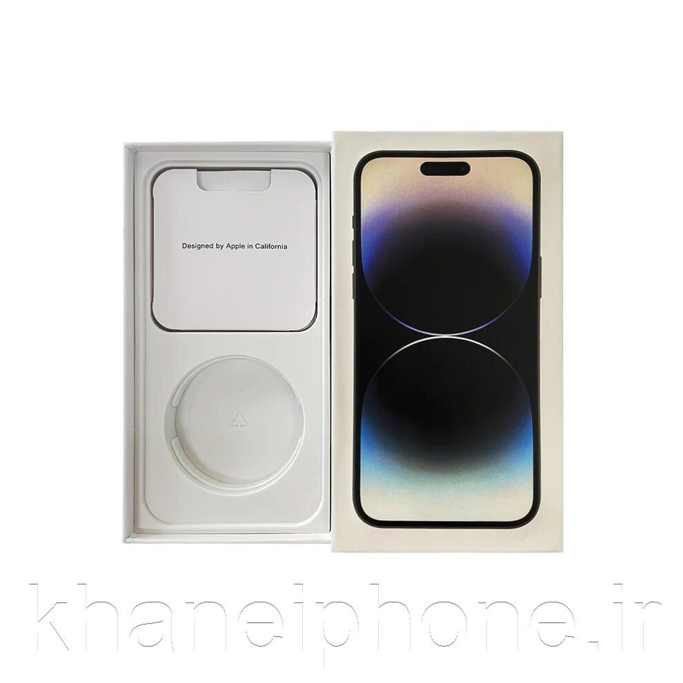 جعبه و کاتن گوشی  iphone 14 pro رنگ مشکی