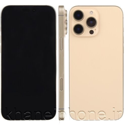 Blue Titanium: "ماکت iPhone 15 Pro Max در رنگ Blue Titanium، با بدنه تیتانیومی آبی تیره و ظاهر لوکس.