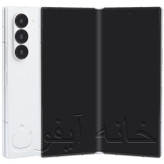 ماکت گوشی سامسونگ گلکسی زد فولد 6، مشکی، در حالت باز با نمایشگر تقلیدی 7.6 اینچی، لولای تاشو و طراحی مشابه نسخه اصلی