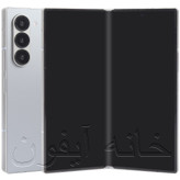 ماکت گوشی سامسونگ گلکسی زد فولد 6، مشکی، در حالت باز با نمایشگر تقلیدی 7.6 اینچی، لولای تاشو و طراحی مشابه نسخه اصلی