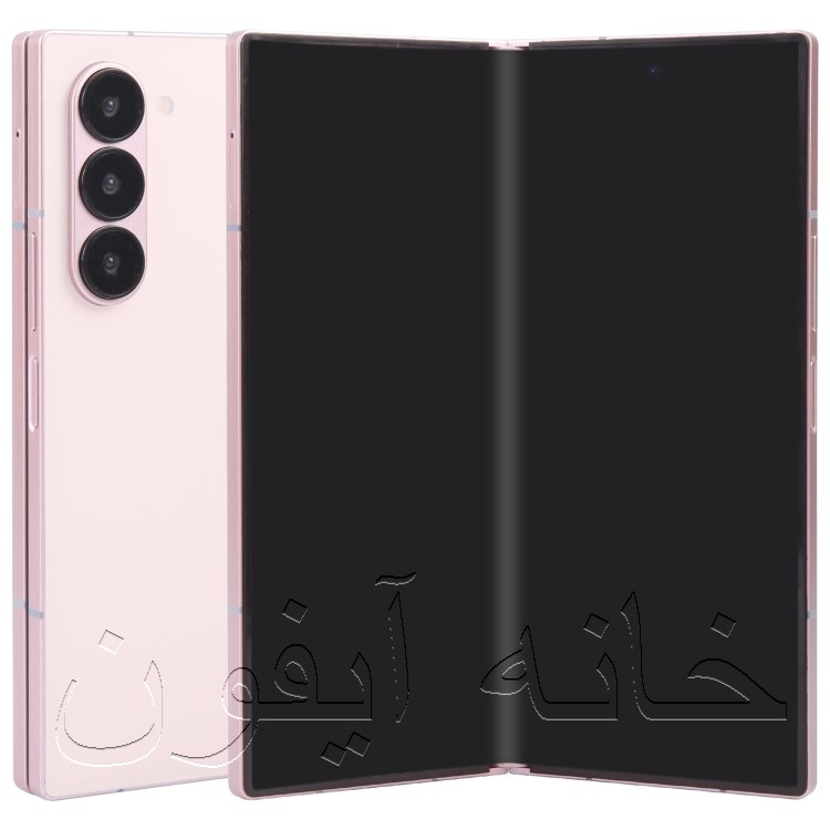 ماکت گوشی سامسونگ گلکسی زد فولد 6، مشکی، در حالت باز با نمایشگر تقلیدی 7.6 اینچی، لولای تاشو و طراحی مشابه نسخه اصلی