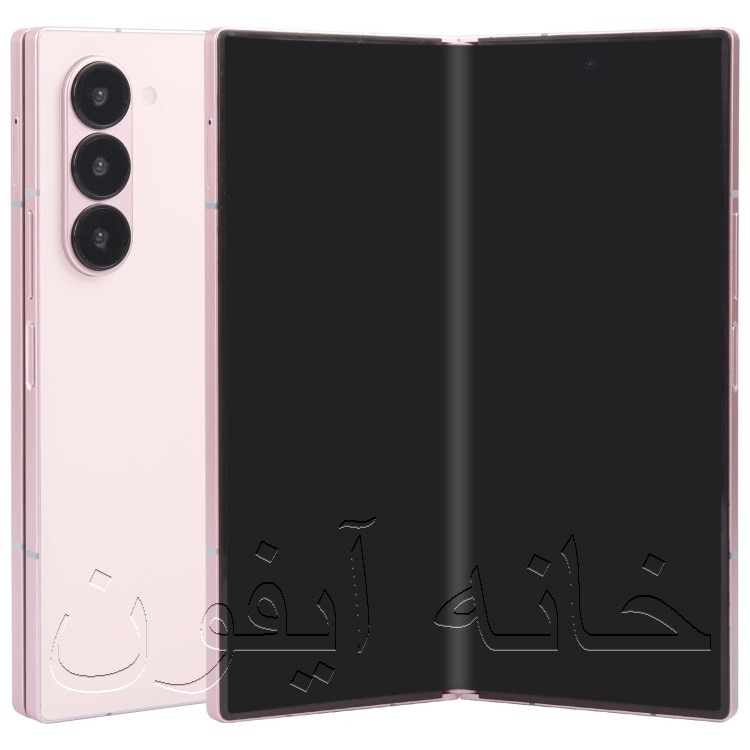 ماکت گوشی سامسونگ گلکسی زد فولد 6، مشکی، در حالت باز با نمایشگر تقلیدی 7.6 اینچی، لولای تاشو و طراحی مشابه نسخه اصلی