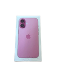 جعبه آیفون ۱۶ صورتی Pink: جعبه کارتن سفید اپل، برچسب صورتی روشن و جذاب