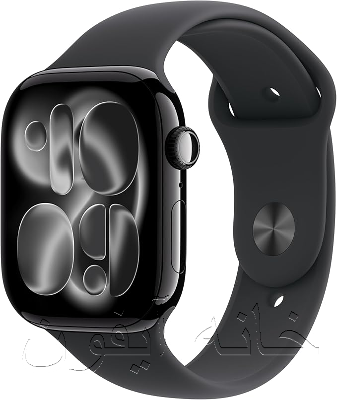 Apple Watch Series 11 در رنگ Jet Black آلومینیومی، ساعت هوشمند با صفحه نمایش همیشه روشن، باتری ۲۴ ساعته، سنسورهای سلامتی پیشرفته و مقاومت دو برابری در برابر خراش، ایدهآل برای کاربران حرفهای.