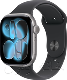 Apple Watch Series 11 آلومینیومی خاکستری فضایی (Space Gray)، مدل جدید ۲۰۲۵ با چیپ S11، شارژ سریع، مقاومت IP6X در برابر گردوغبار و آب تا ۵۰ متر، گزینهای مدرن برای ورزشکاران.