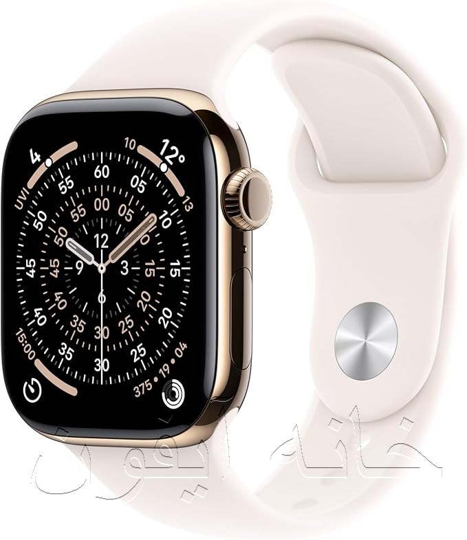 Apple Watch Series 11 در رنگ رزگلد (Rose Gold) آلومینیومی، ساعت لوکس با پوشش شیشه Ion-X مقاوم، پشتیبانی از 5G، نظارت بر اکسیژن خون و امتیاز خواب، برای علاقه‌مندان به مد و فناوری.