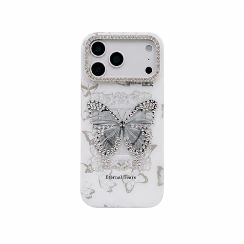 قاب آیفون Eternal Tears پروانه نگین دار مناسب iPhone 13 تا iPhone 17