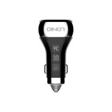 شارژر فندکی LDNIO C2 با دو پورت USB و نمایشگر دیجیتال