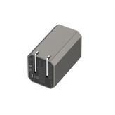 نمای روبهرو پورتهای خروجی شارژر LDNIO شامل Type-C با PD و USB-A با QC