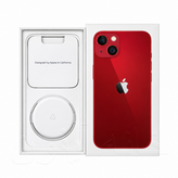 جعبه و کارتن خالی آیفون 13 (iPhone 13) رنگ قرمز (PRODUCT RED) برای دکور ویترین فروشگاه