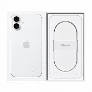 جعبه کارتن iPhone 16 White: بستهبندی سفید خالص با لوگوی اپل، بدون رنگ اضافی روی برچسب